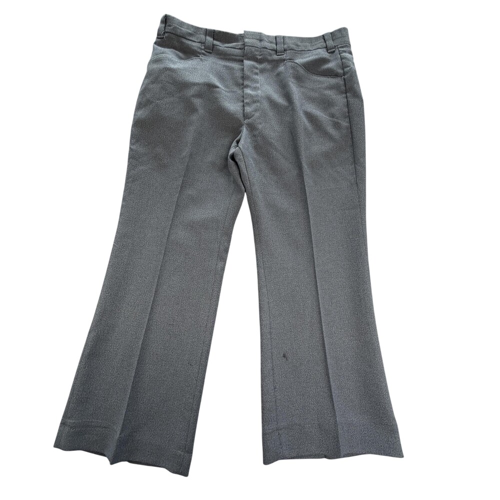 Vintage Levi's Panatela Pants Womens 34x26 Gray Flared Leg Dress Trousers